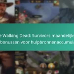 De Walking Dead: Survivors maandelijkse pasbonussen voor hulpbronnenaccumulatie