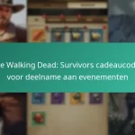 The Walking Dead: Survivors cadeaucodes voor deelname aan evenementen
