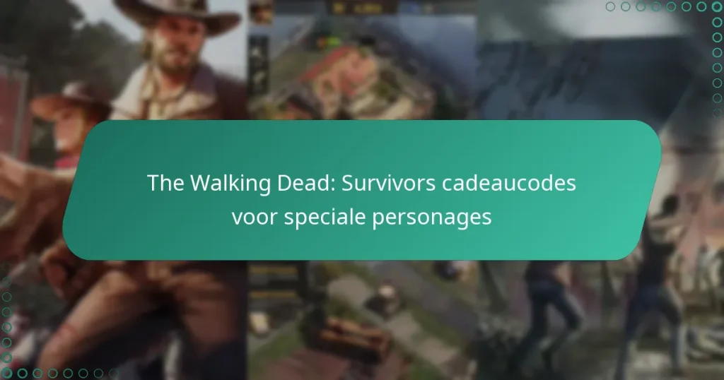 The Walking Dead: Survivors cadeaucodes voor speciale personages